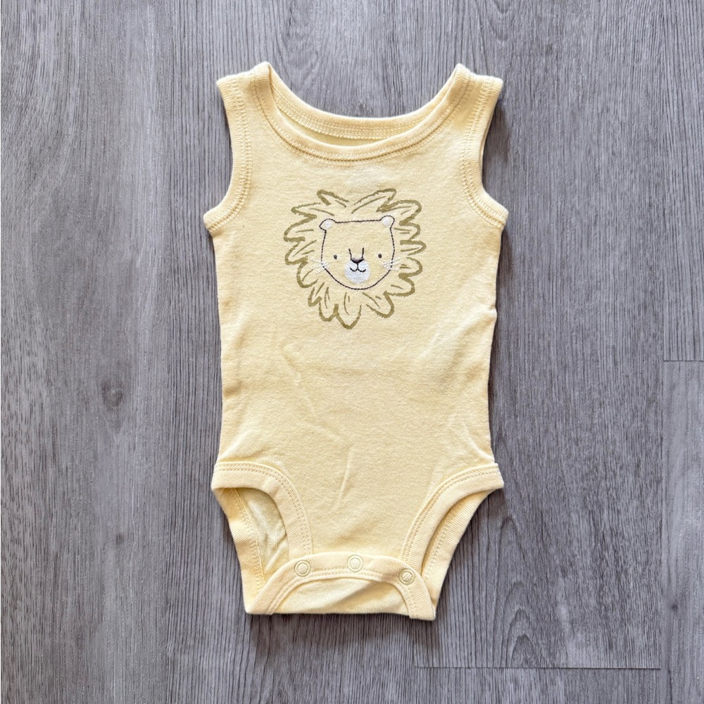 Yellow Lion Tank Onesie | Baby Summer Outfit